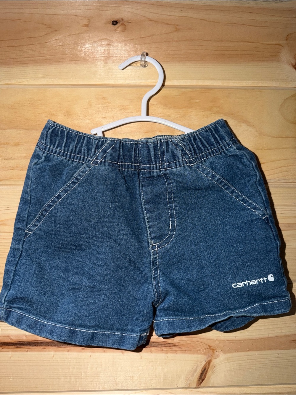 Carhartt Kids Denim Shorts in Dark Blue
